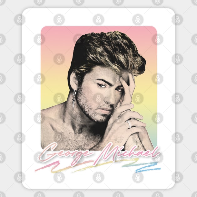 George Michael // Faded Vintage Look // Original Design Magnet by DankFutura